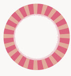 Les Fleurs Azalea radial stripe paper plate