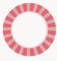 Les Fleurs Azalea radial stripe paper plate