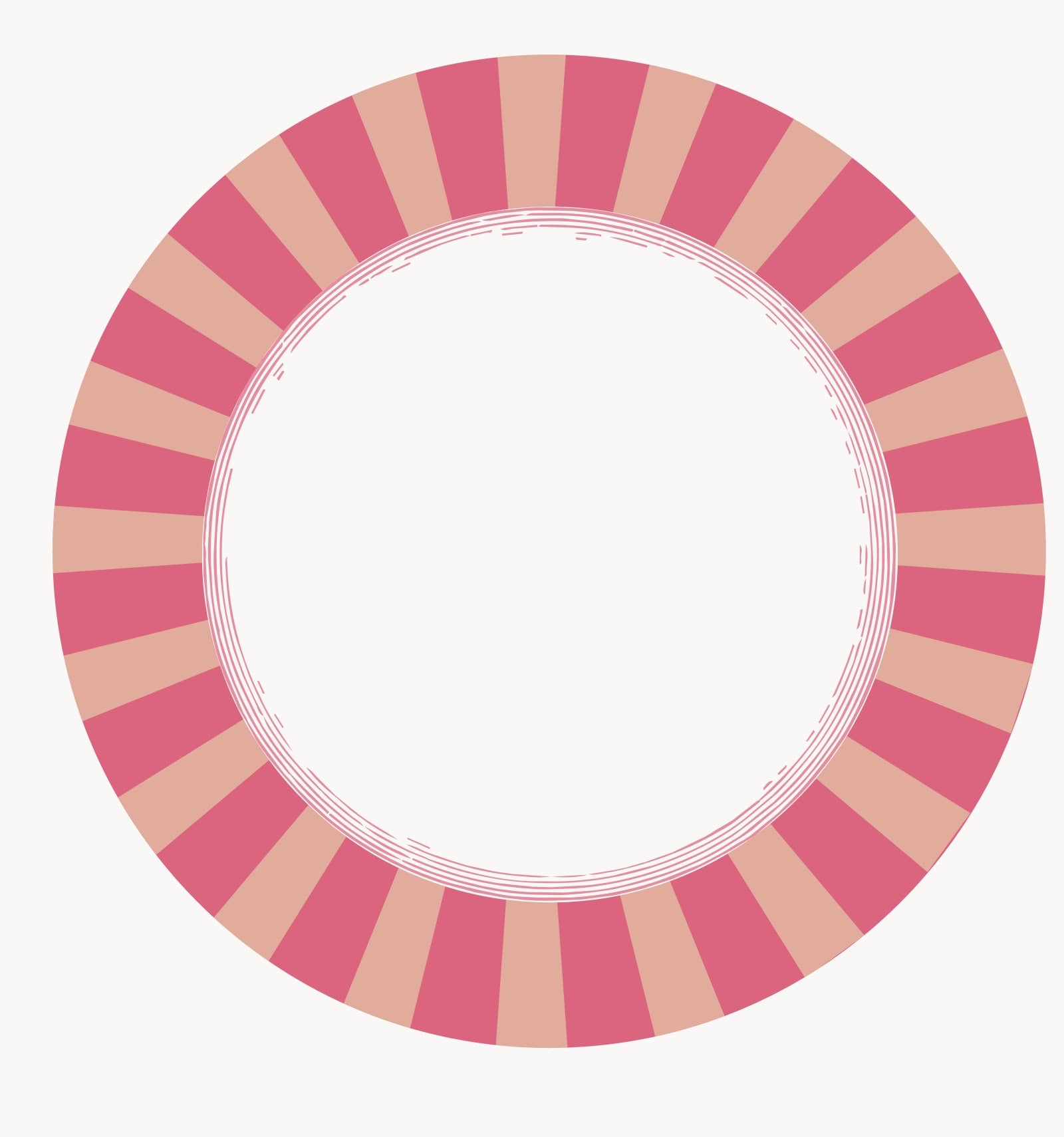 Les Fleurs Azalea radial stripe paper plate