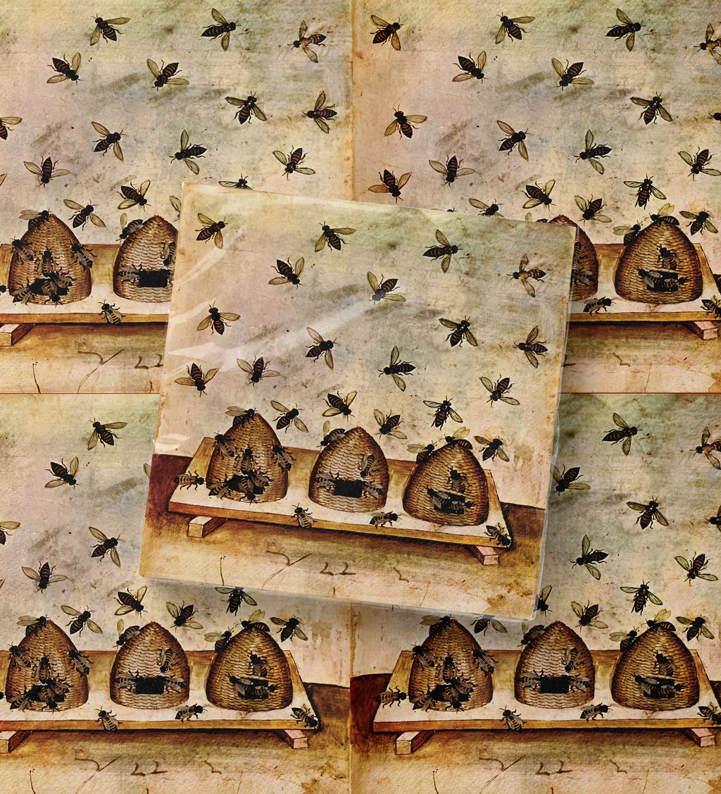 Beehive paper napkins, stacked