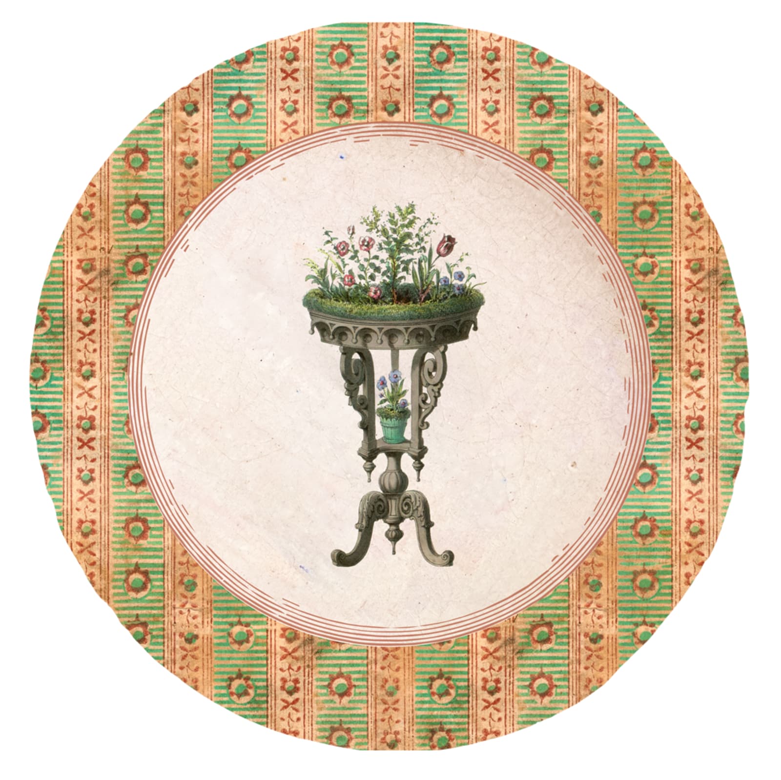 Les Meubles Plant Stand accent bowl