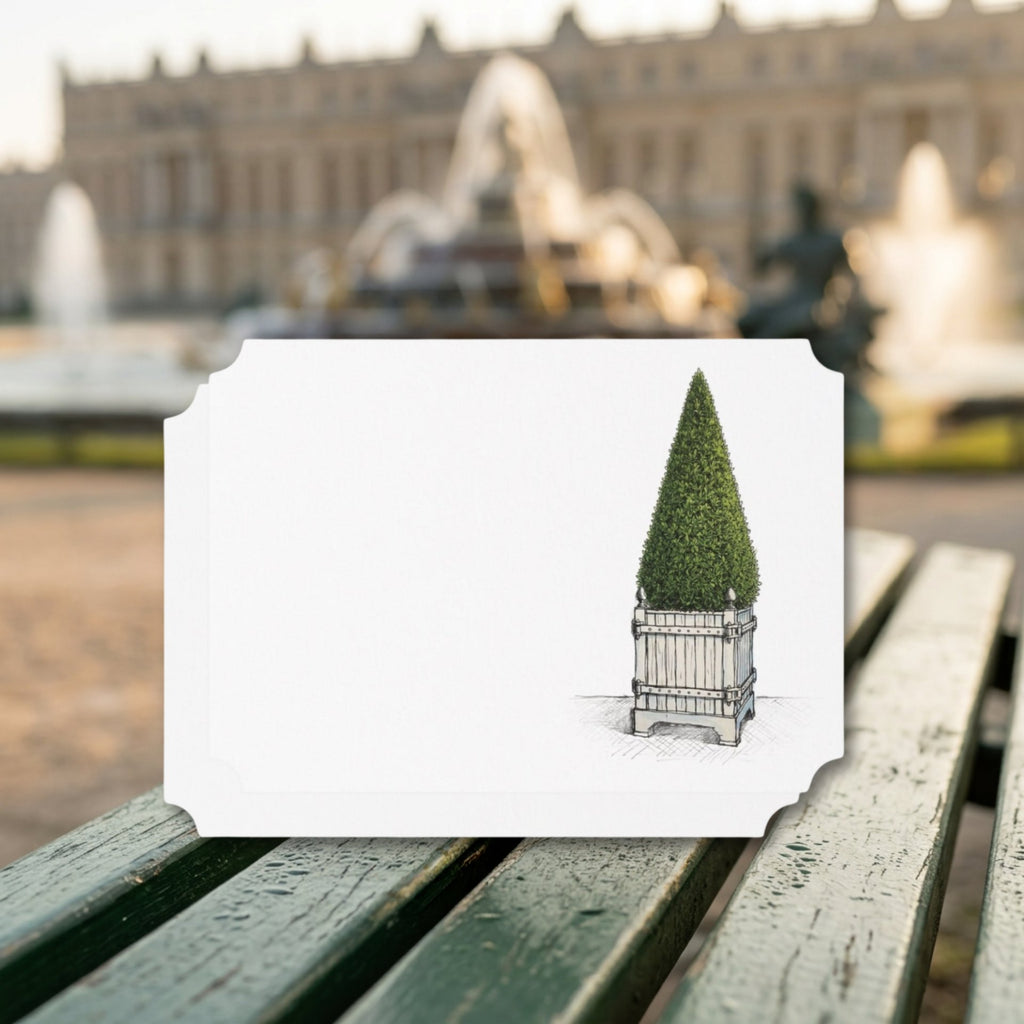 Cone Topiary Place Card on a set table