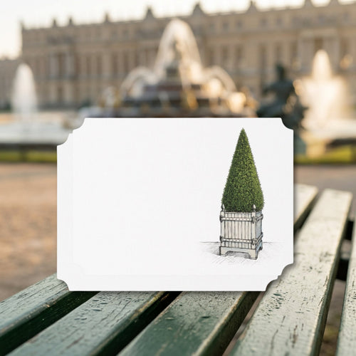 Cone Topiary Place Card on a set table
