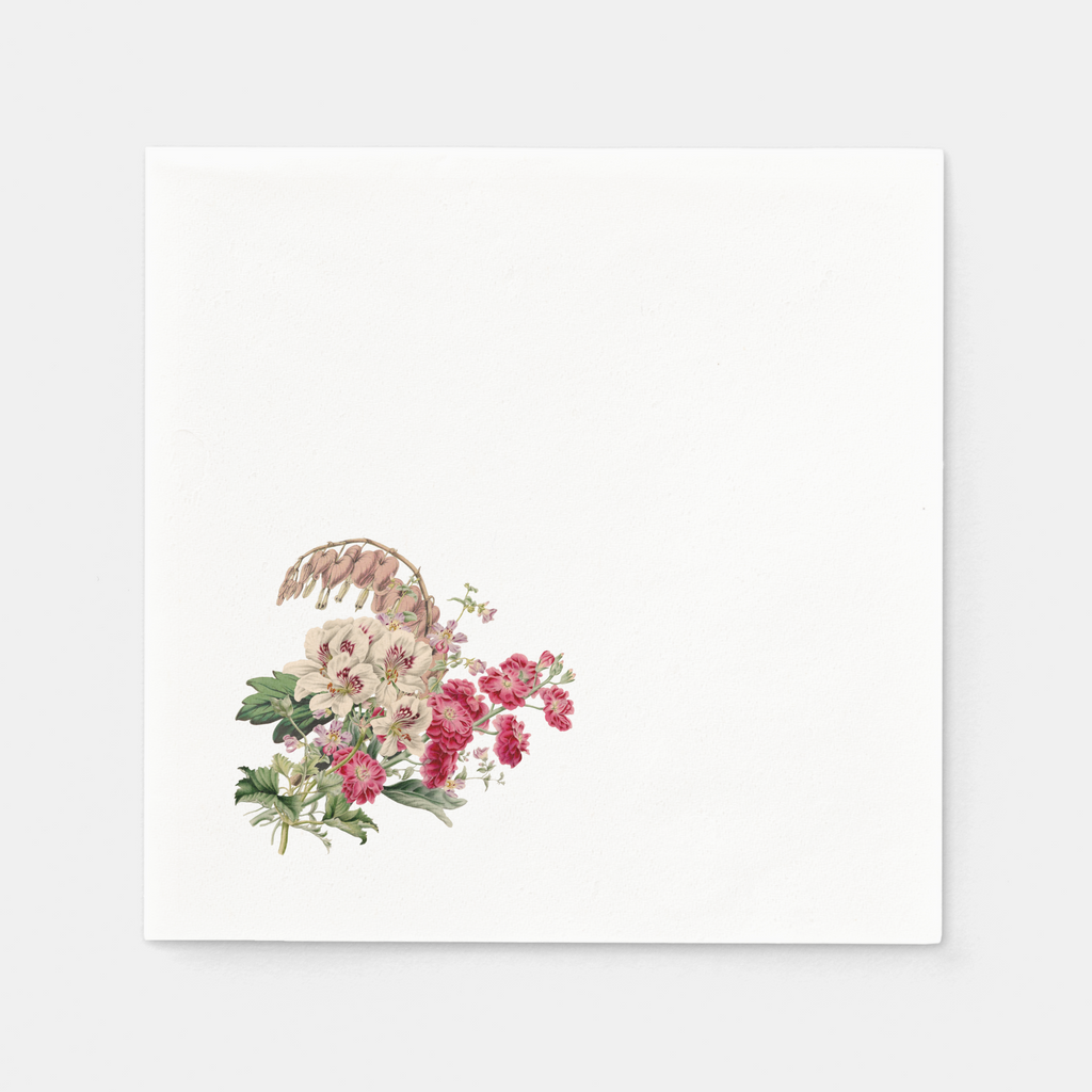 Les Fleurs Azalea cocktail napkin