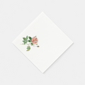Les Fleurs Aqua cocktail napkin