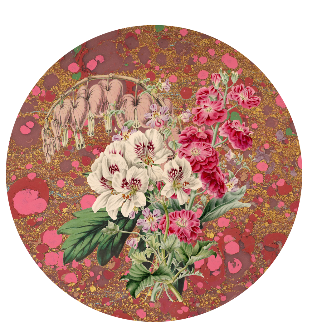 Les Fleurs Azalea botanical floral paper plate