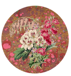 Les Fleurs Azalea botanical floral paper plate