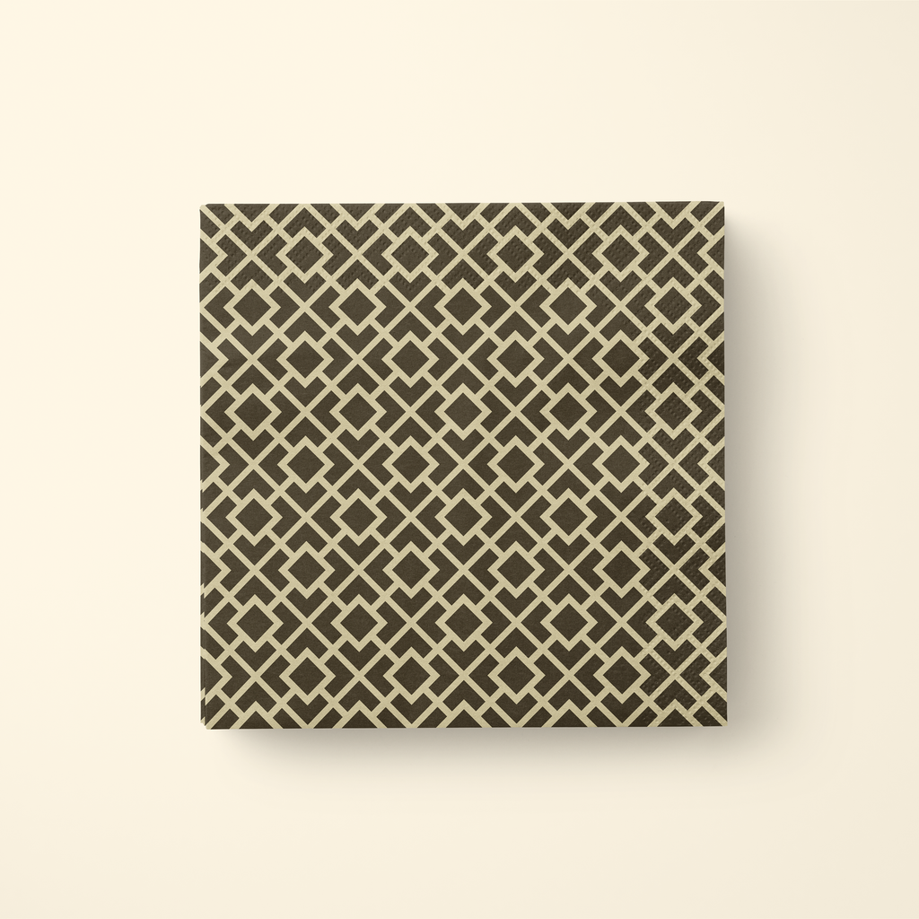 La Chinoiserie Fawn Fretwork dinner napkin