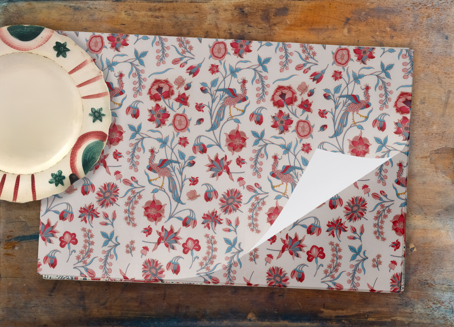Tear Away Vintage Floral Paper Party Placemat