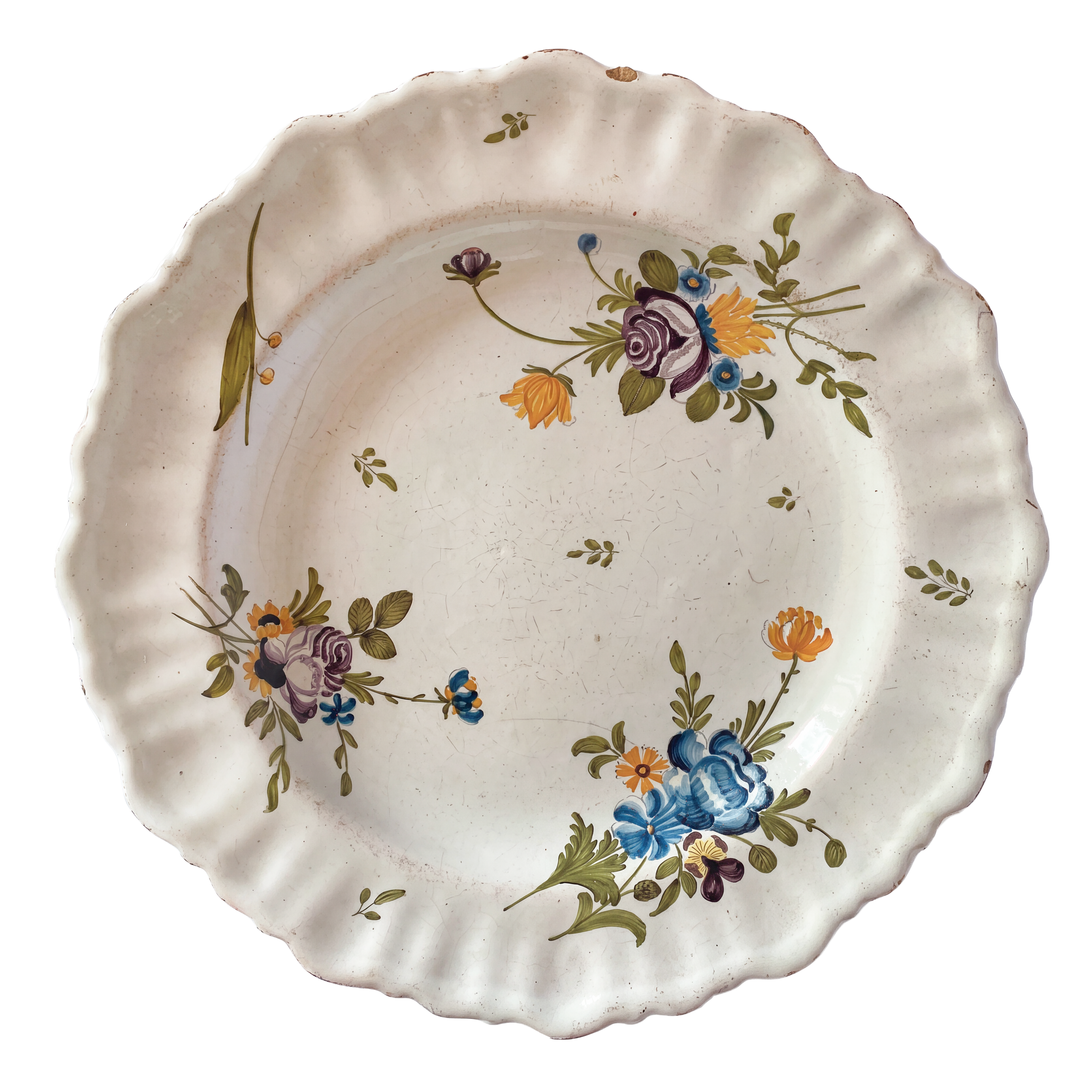 Die Cut Fluted Moustiers Floral Paper Party Plate (Pack of 8)