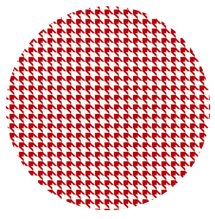 Houndstooth Plate Holiday Red