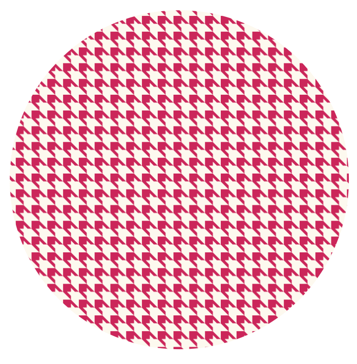 Houndstooth Plate Hot Pink