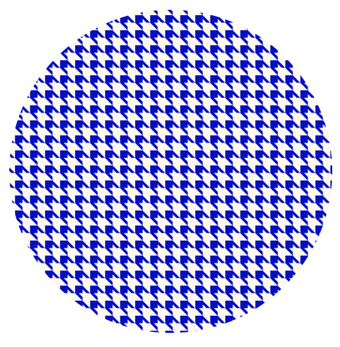 Houndstooth Plate Lapis