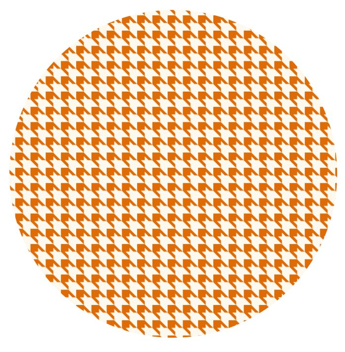Houndstooth Plate Orange