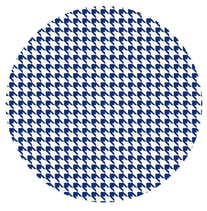 Houndstooth Plate Peacock