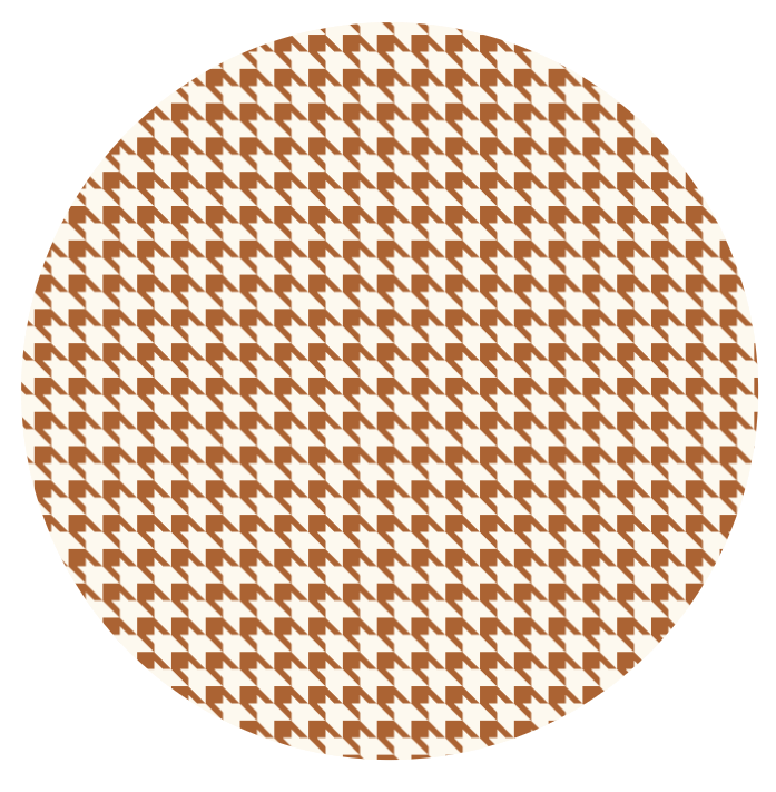 Houndstooth Plate Terracotta