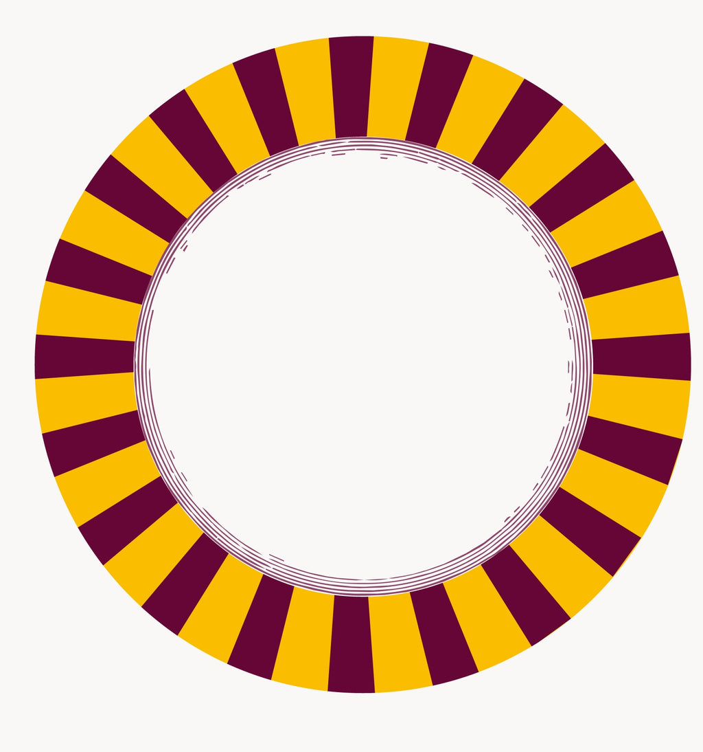 Les Fleurs Marigold radial stripe paper plate