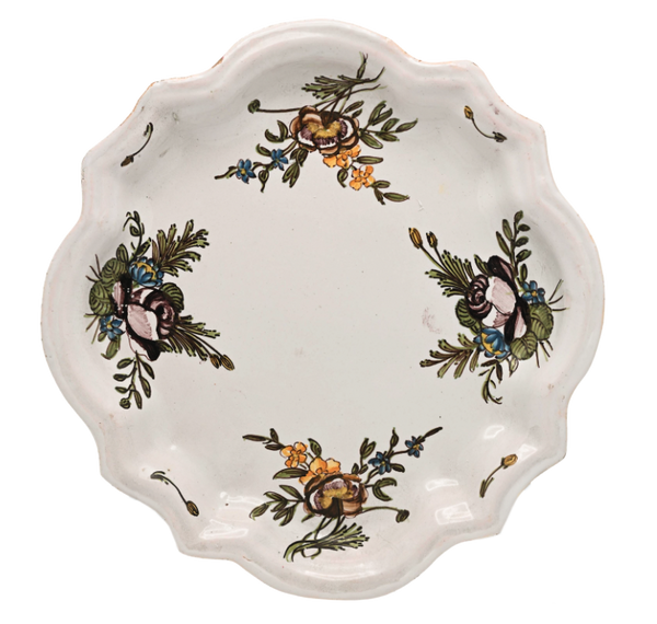 Die Cut Scalloped Moustiers Floral Paper Party Plate (Pack of 8)