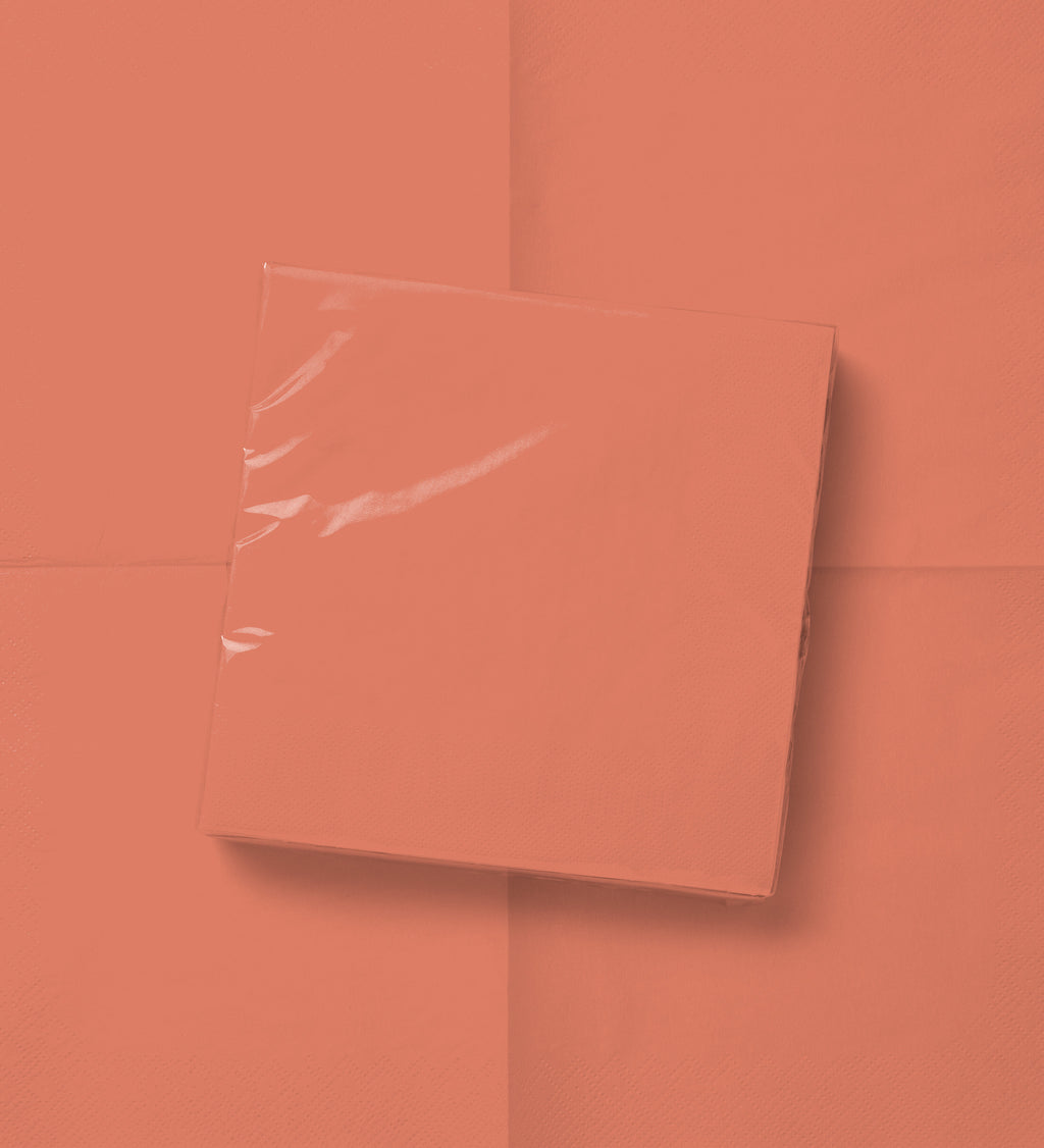 Les Classiques Coral cocktail napkin