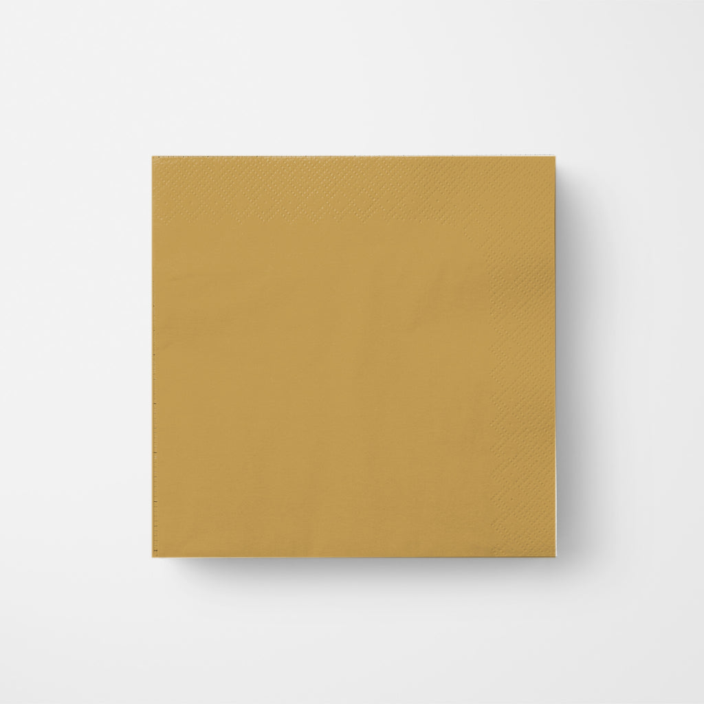 Les Classiques Golden cocktail napkin, single