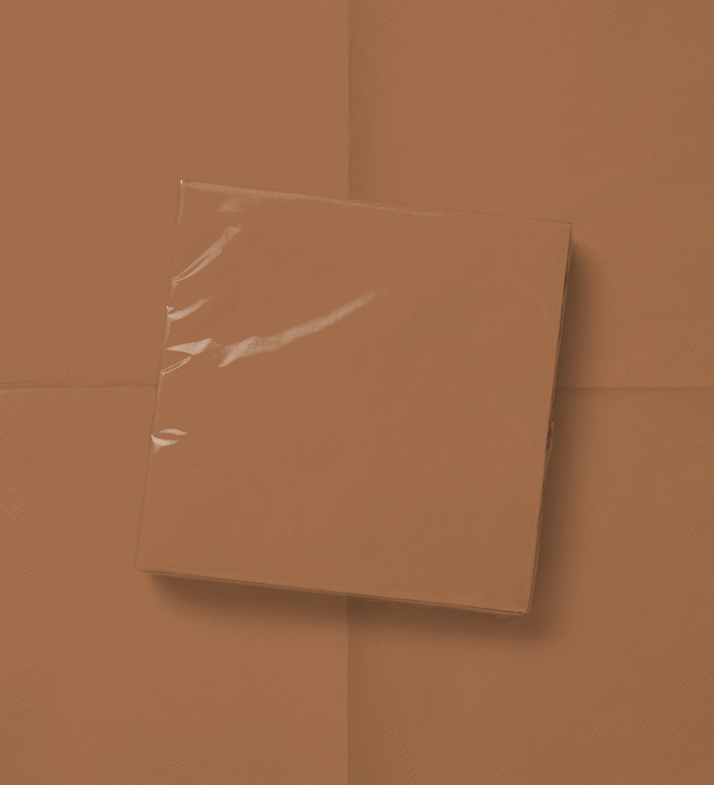 Les Classiques Terracotta cocktail napkin