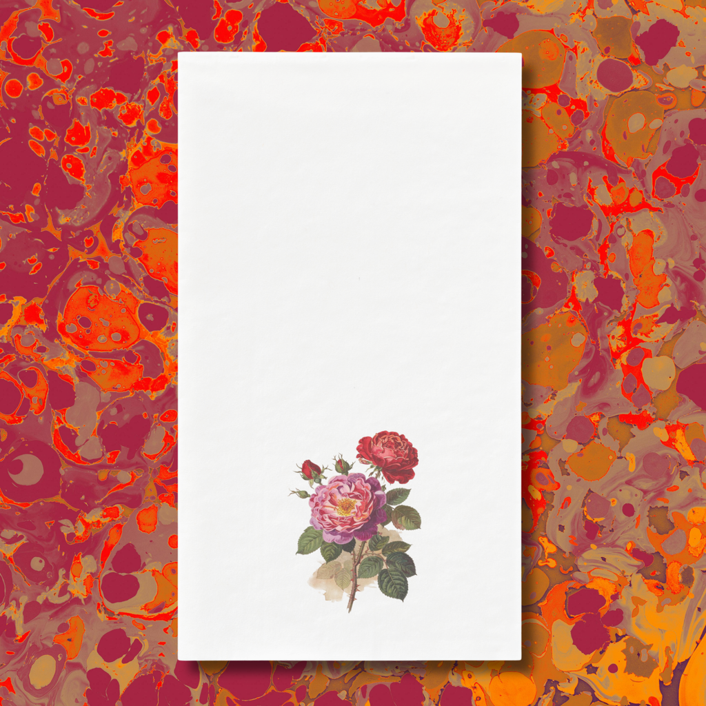 Les Fleur Crimson Guest Towel