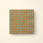 La Chinoiserie Orange Fretwork dinner napkin