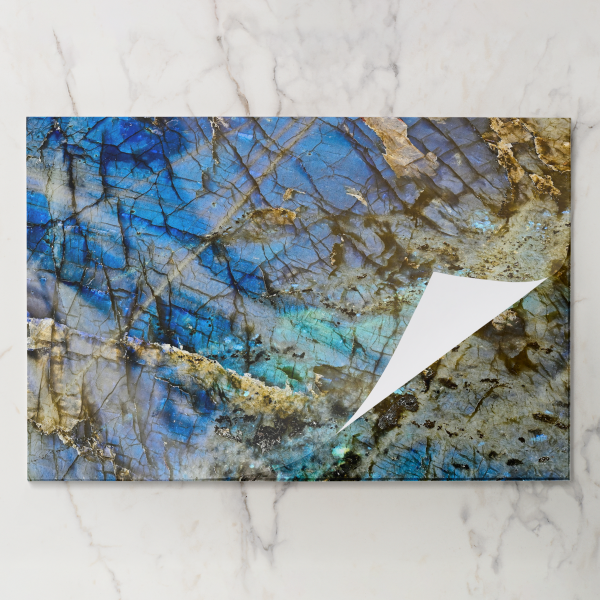 Lapis Lazuli tear away placemat pad, folded