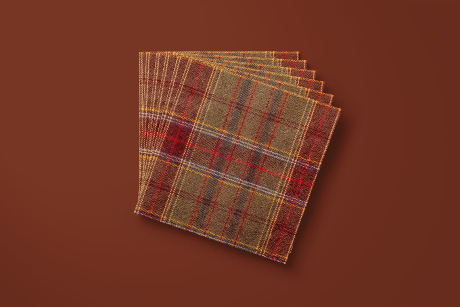 Autumn plaid paper napkins