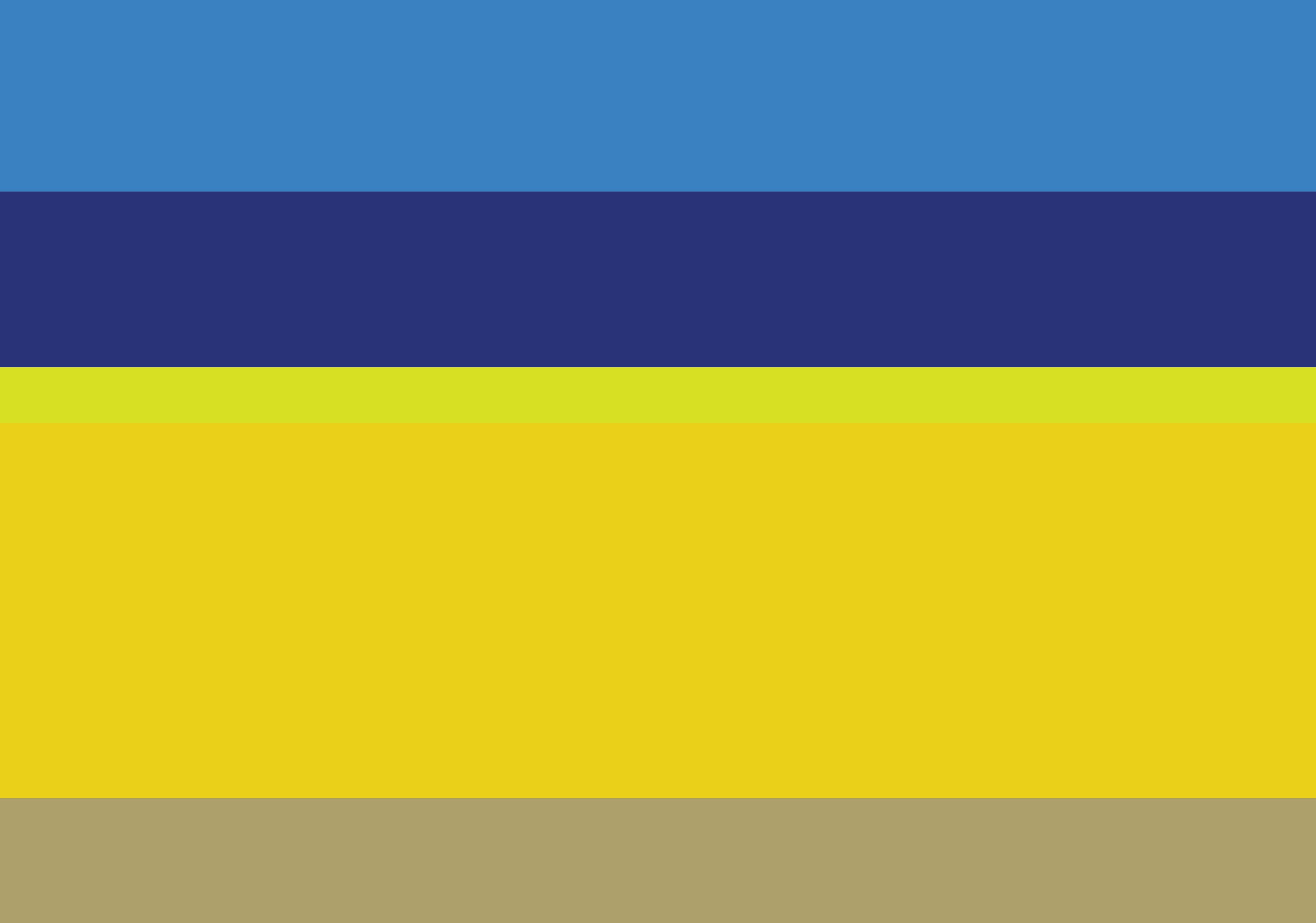 Flag with blue, yellow, and brown horizontal stripes