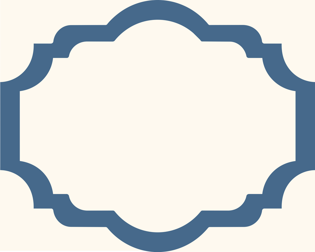 Les Classiques French Blue scallop paper placemat