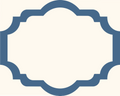 Les Classiques French Blue scallop paper placemat