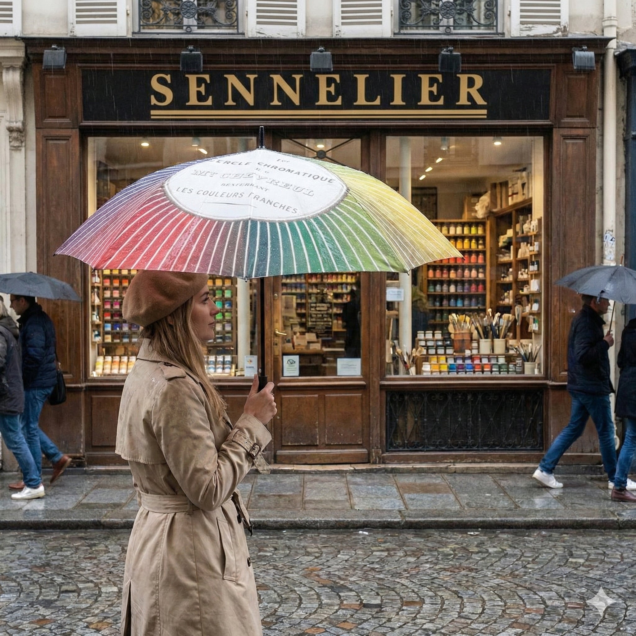 Chromatique Foldable Umbrella — Compact Semi‑Automatic Rain Parasol