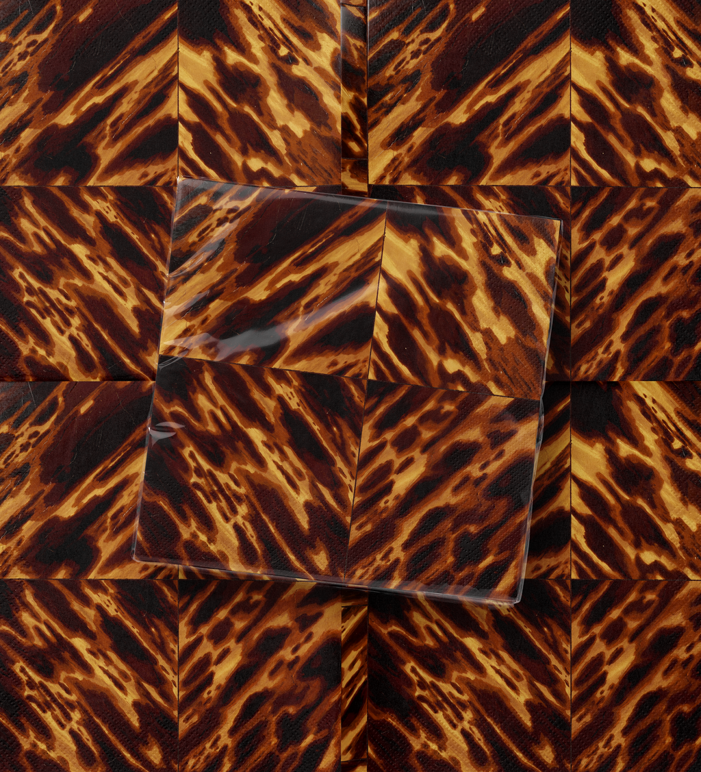 Tortoiseshell paper napkins, stacked