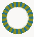 Les Fleurs Teal radial stripe paper plate