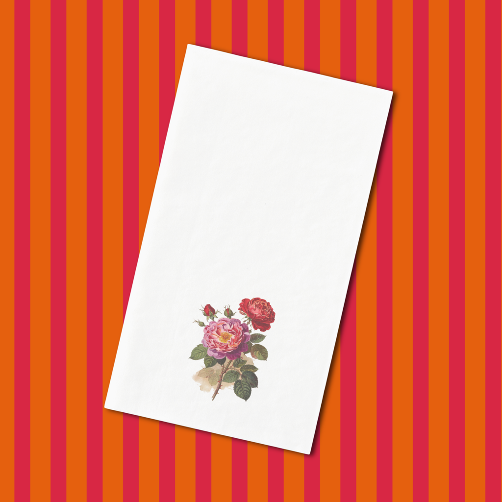 Les Fleur Crimson Guest Towel