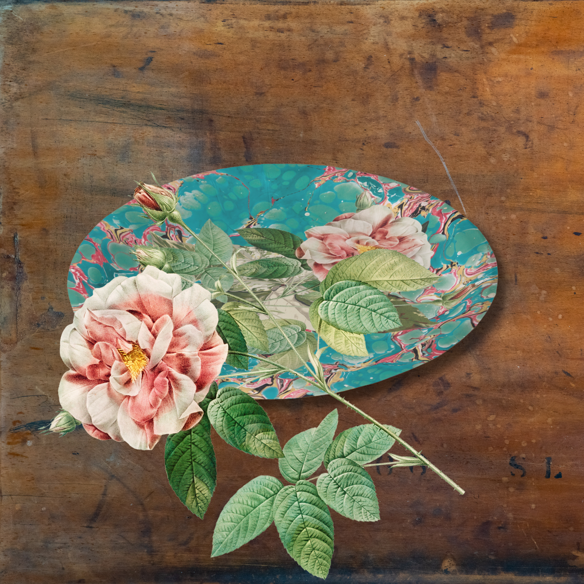 VintageVoyagersFrance Party Plate Rose