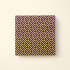 La Chinoiserie Violet Fretwork dinner napkin