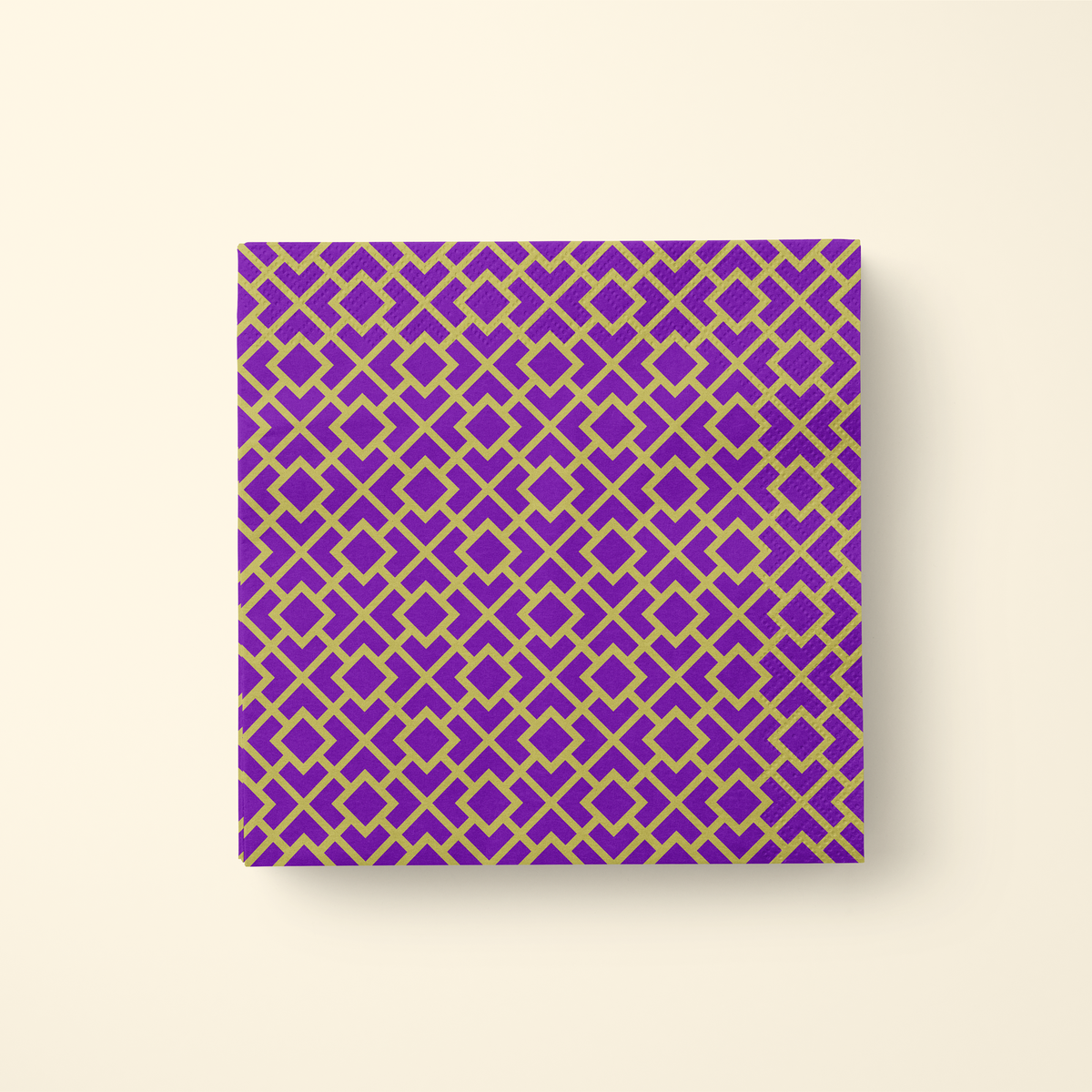 La Chinoiserie Violet Fretwork dinner napkin