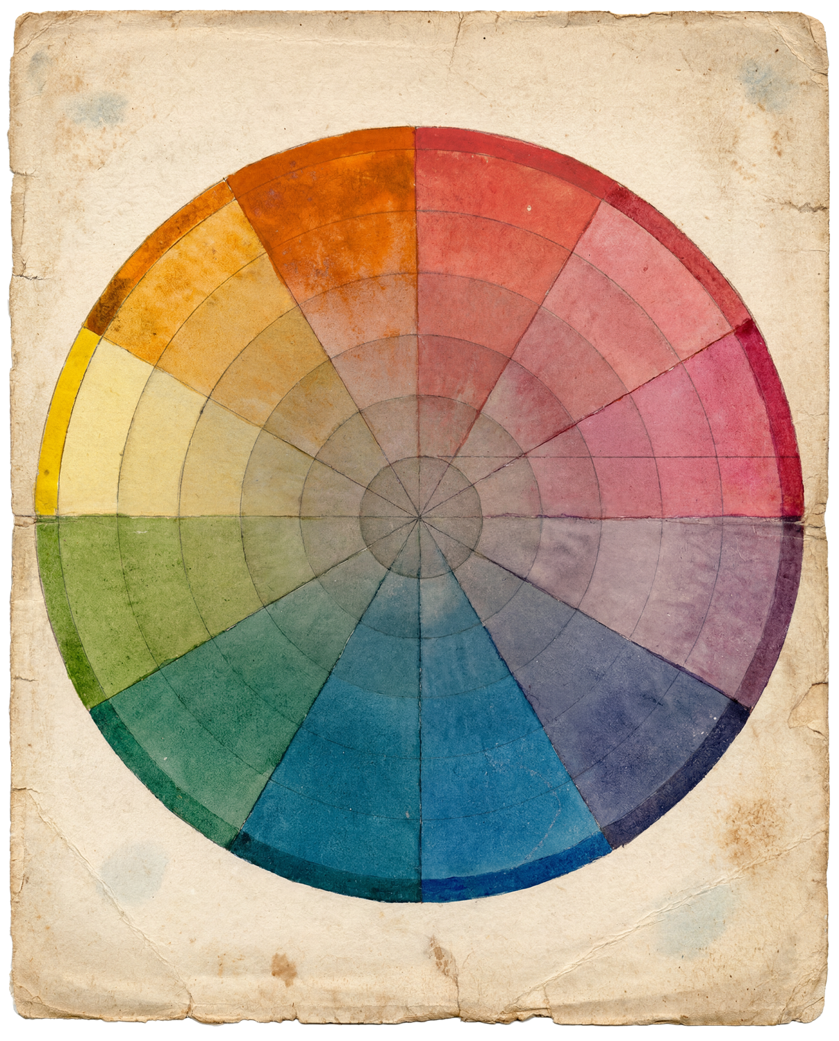 Vintage French Color Wheel Paper Roll — Chromatique Runner