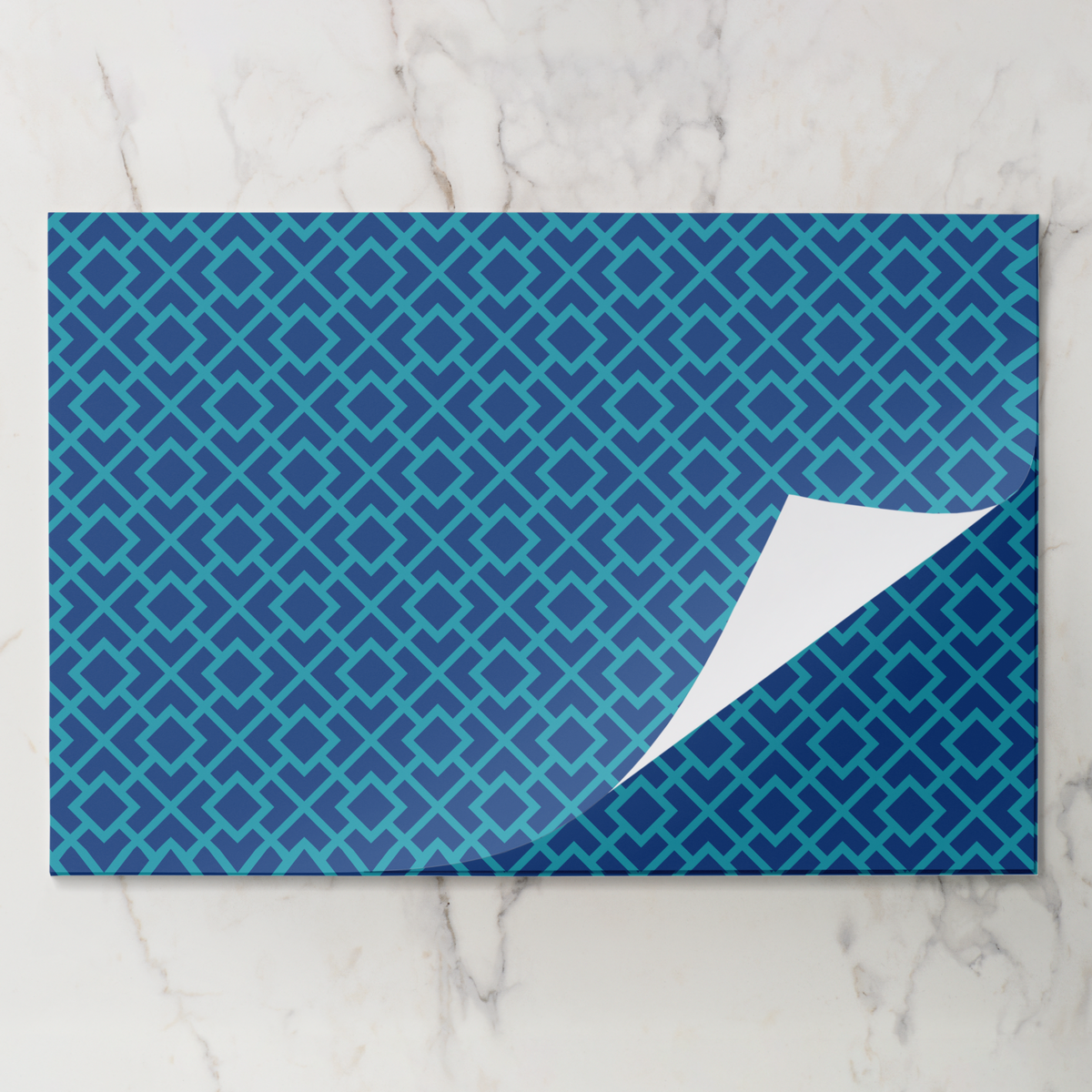 La Chinoiserie Lagoon Fretwork Paper Placemat (Pad of 25)