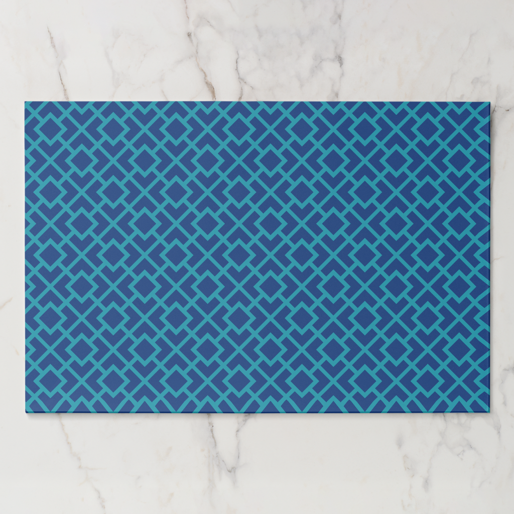 La Chinoiserie Lagoon Fretwork Paper Placemat (Pad of 25)
