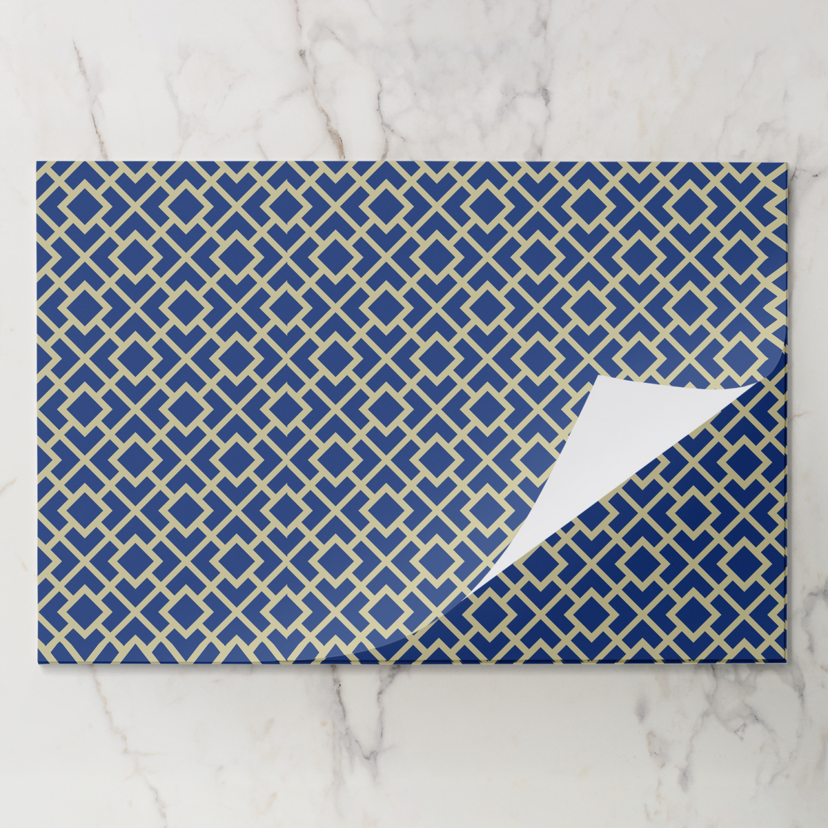 La Chinoiserie Cobalt Fretwork Paper Placemat (Pad of 25)