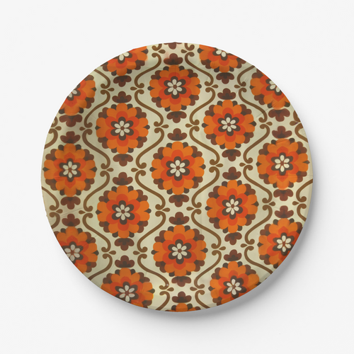Flower Power Paper Party Plate (Pack of 8)