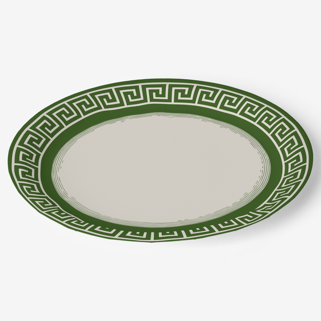 Classic Greek Key Paper Plate