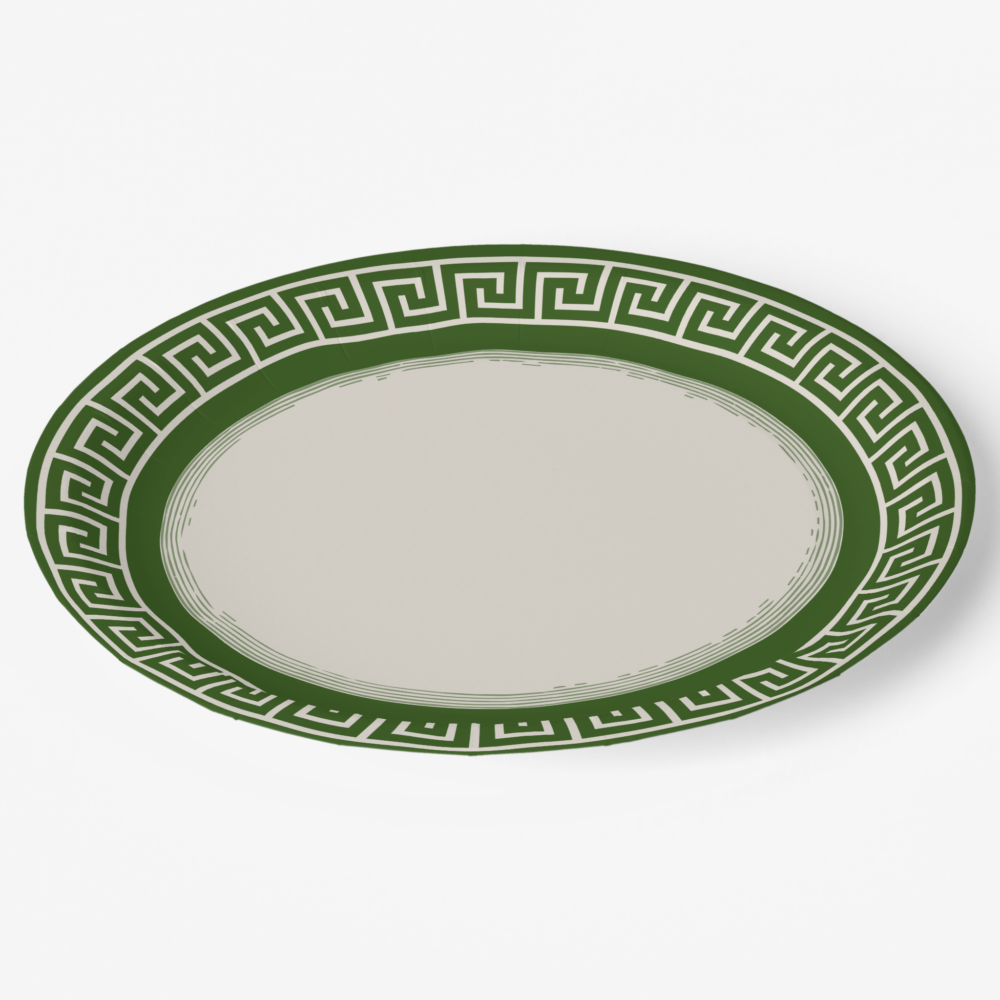 Classic Greek Key Paper Plate