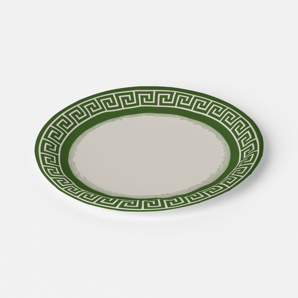 Classic Greek Key Paper Plate