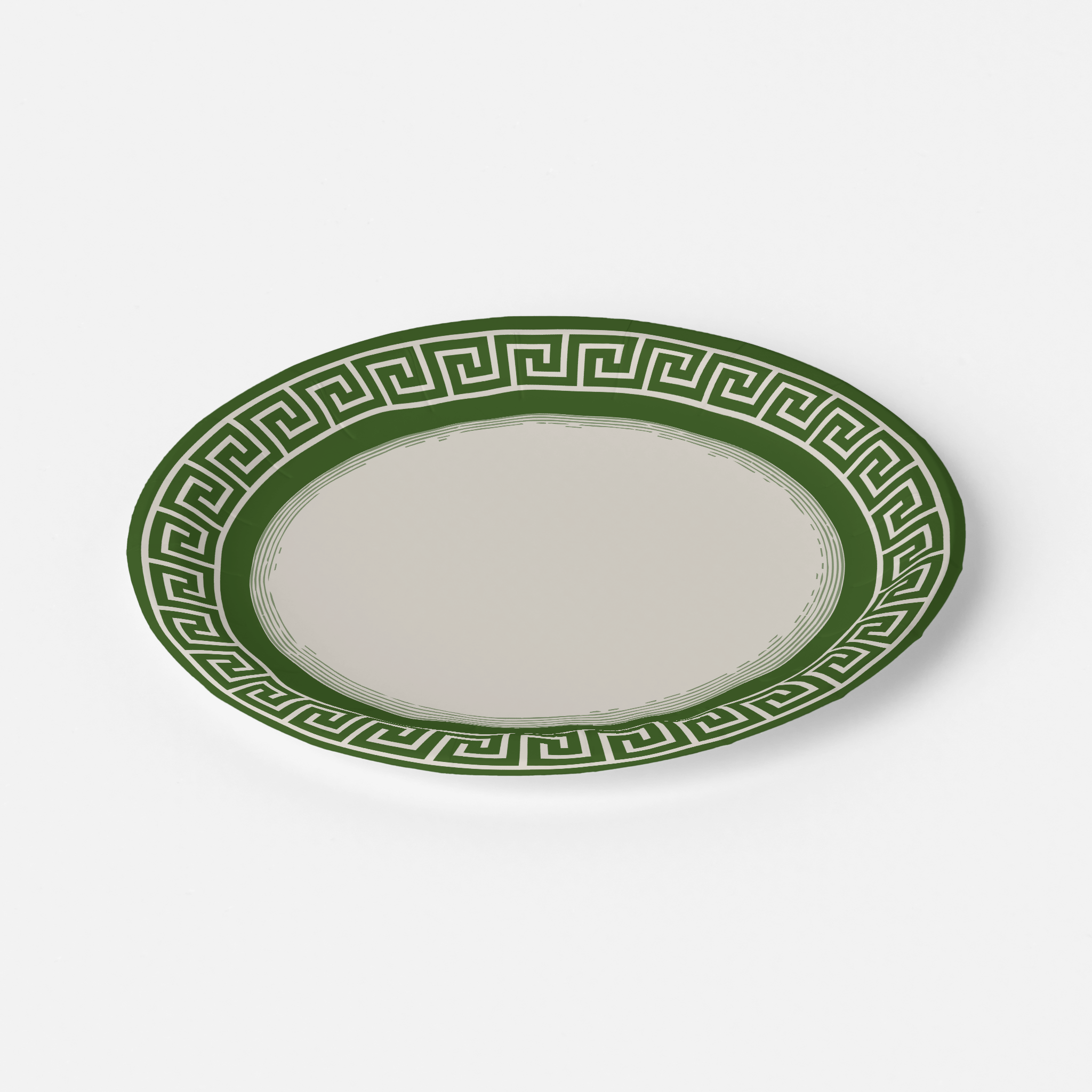 Classic Greek Key Paper Plate
