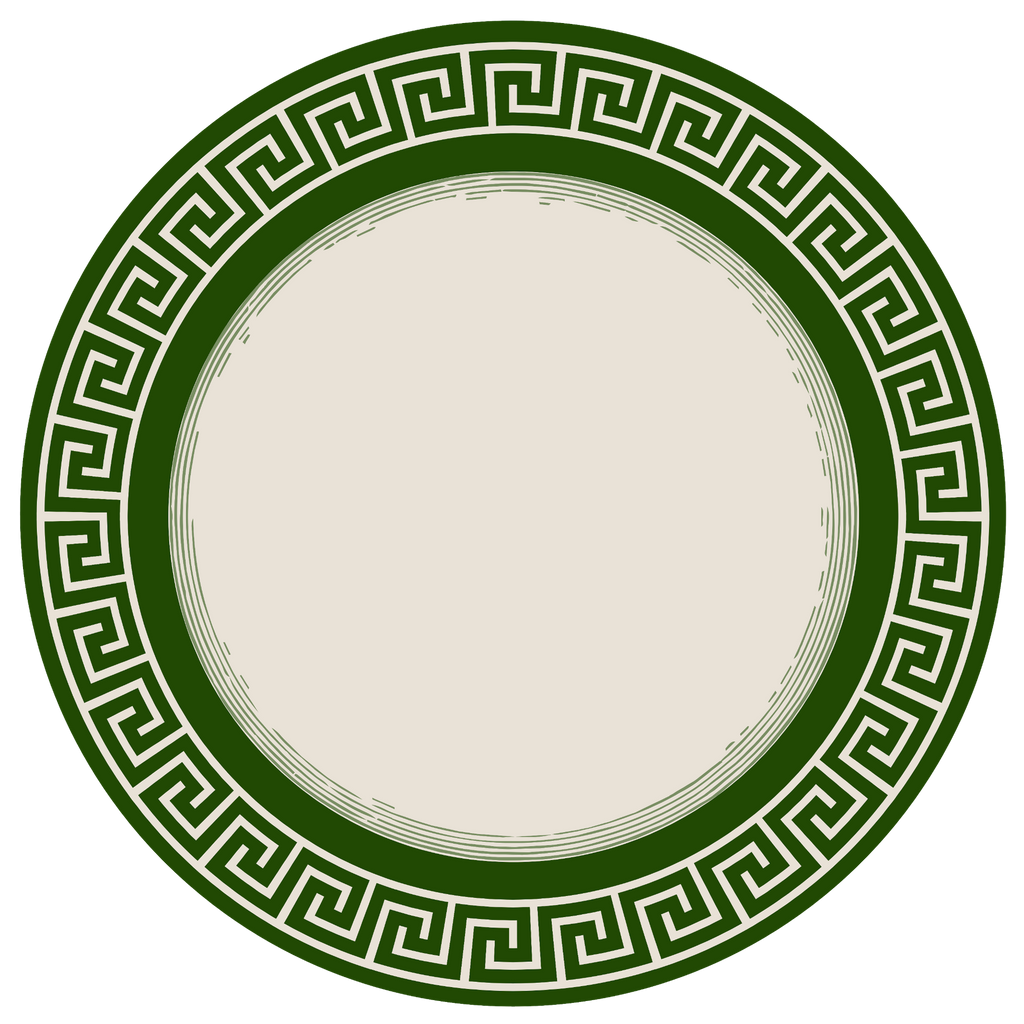 Classic Greek Key Paper Plate
