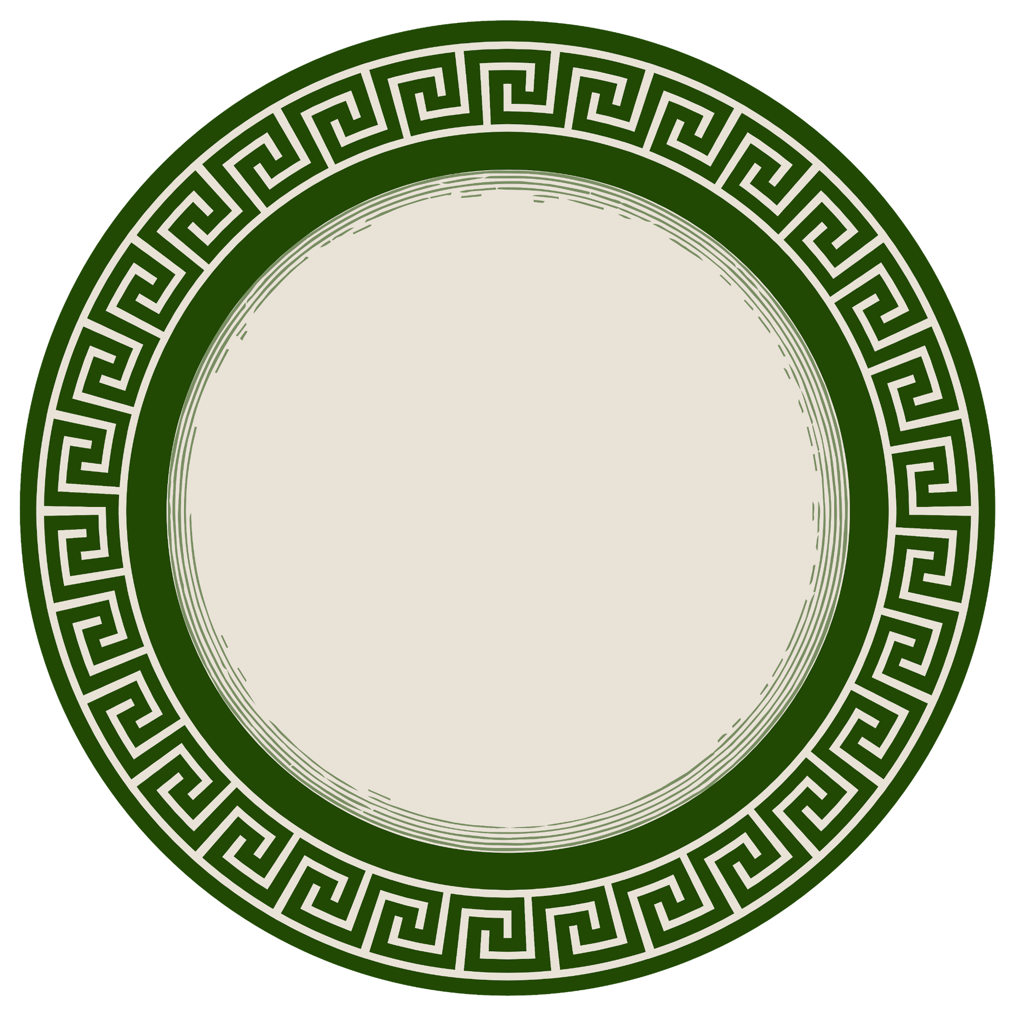 Classic Greek Key Paper Plate